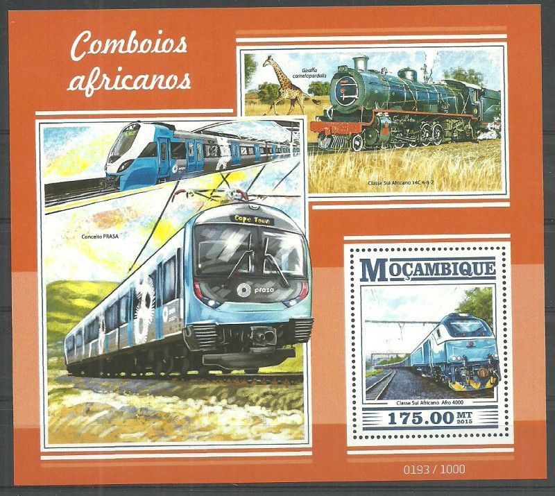 Znaczek Mozambik 2015 Mi bl 1050 Czyste **