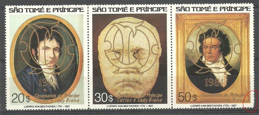 Znaczek Wyspy Św. Tomasza i Książęca 1981 Mi 700-702 Czyste **
