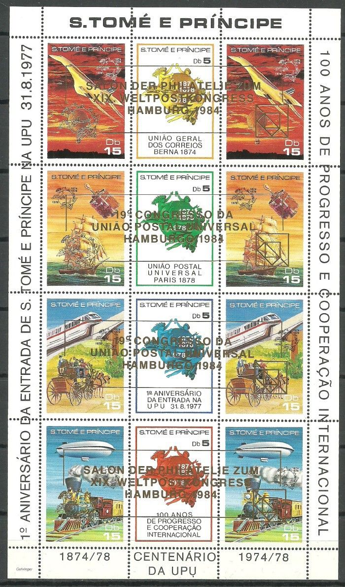 Znaczek Wyspy Św. Tomasza i Książęca 1983 Mi ark 838-849 Czyste **
