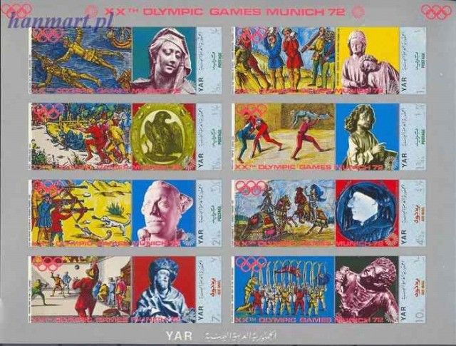 Znaczek Jemen Północny 1971 Mi 1380-1387 Czyste **