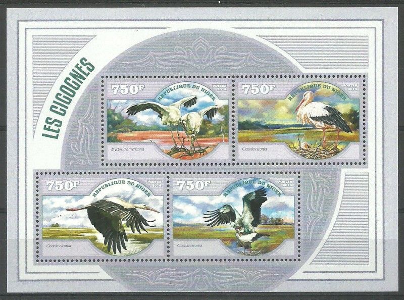 Znaczek Niger 2014 Mi ark 3050-3053 Czyste **