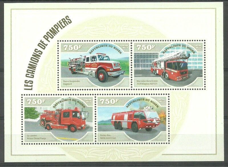 Znaczek Niger 2014 Mi ark 3095-3098 Czyste **