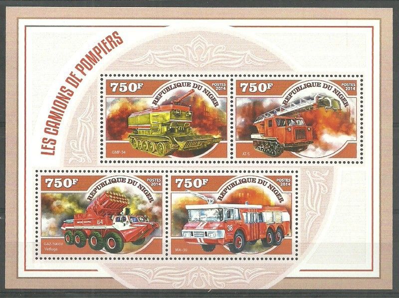 Znaczek Niger 2014 Mi ark 3234-3237 Czyste **