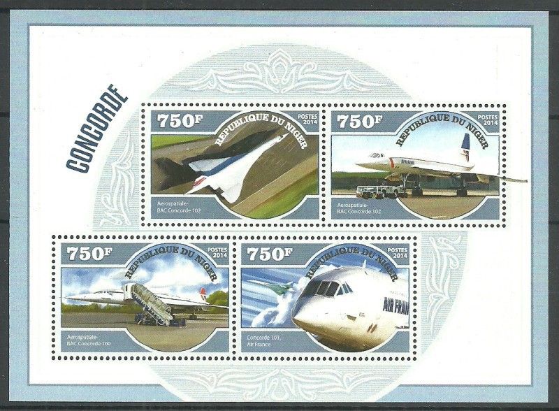 Znaczek Niger 2014 Mi ark 3244-3247 Czyste **