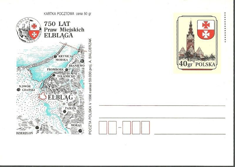 Znaczek Polska 1996 Fi Cp 1122 Całostka pocztowa