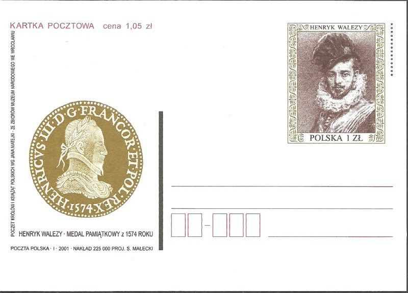 Znaczek Polska 2001 Fi Cp 1241 Całostka pocztowa