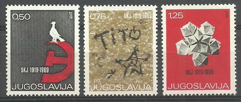 Znaczek Jugosławia 1969 Mi 1318-1320 Czyste **