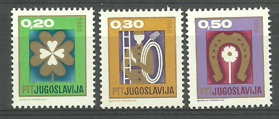 Znaczek Jugosławia 1967 Mi 1254-1256 Czyste **