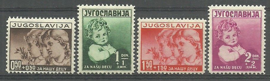 Znaczek Jugosławia 1938 Mi 350-353 Czyste **