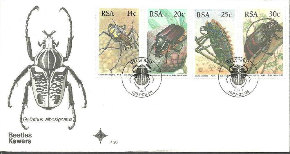 Znaczek Republika Południowej Afryki 1987 Mi 701-704 FDC
