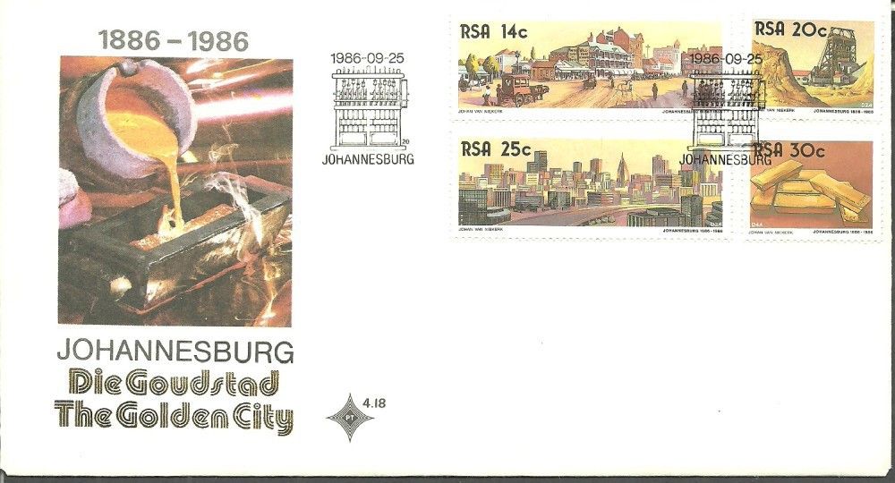 Znaczek Republika Południowej Afryki 1986 Mi 693-696 FDC