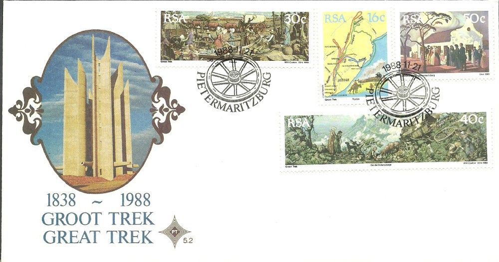 Znaczek Republika Południowej Afryki 1988 Mi 762-765 FDC