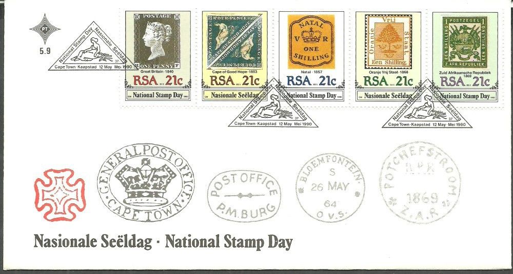 Znaczek Republika Południowej Afryki 1990 Mi 795-799 FDC