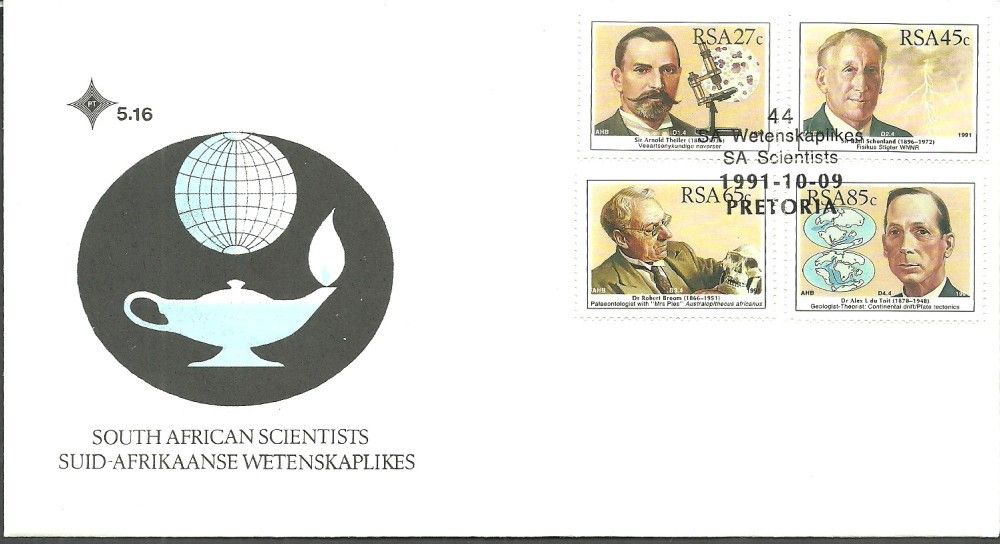 Znaczek Republika Południowej Afryki 1991 Mi 825-826 FDC