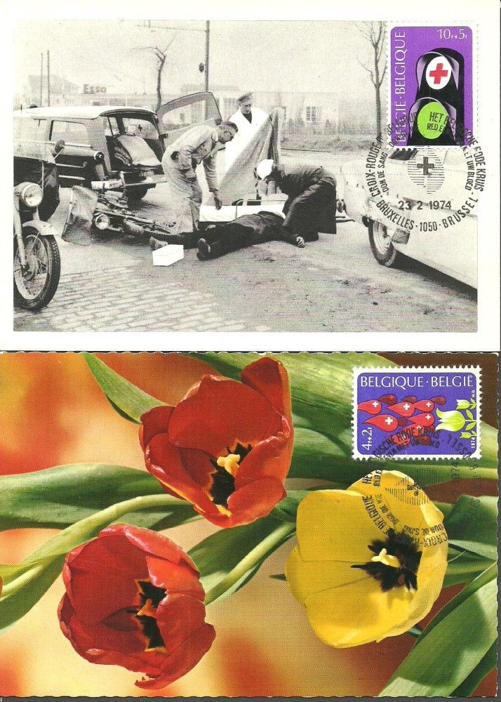 Znaczek Belgia 1974 Mi 1757-1758 Karta Max
