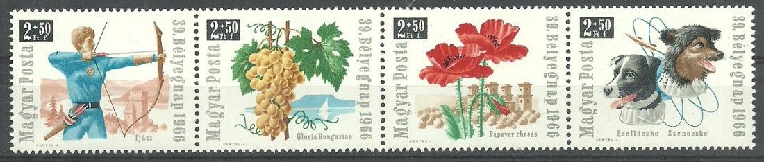 Znaczek Węgry 1966 Mi 2271-2274 Czyste **