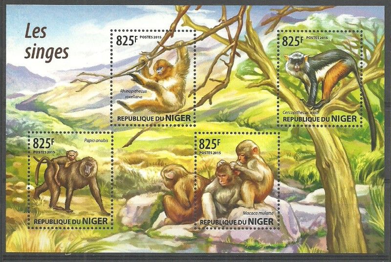 Znaczek Niger 2015 Mi ark 3515-3518 Czyste **
