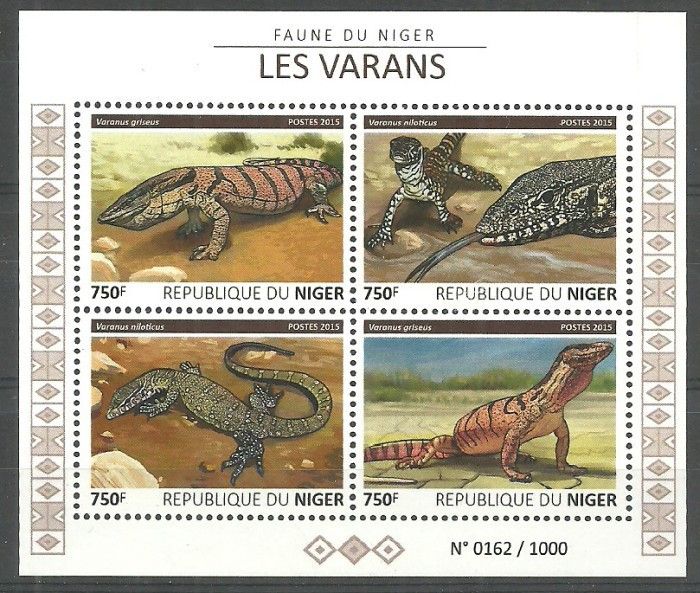Znaczek Niger 2015 Mi ark 3755-3758 Czyste **