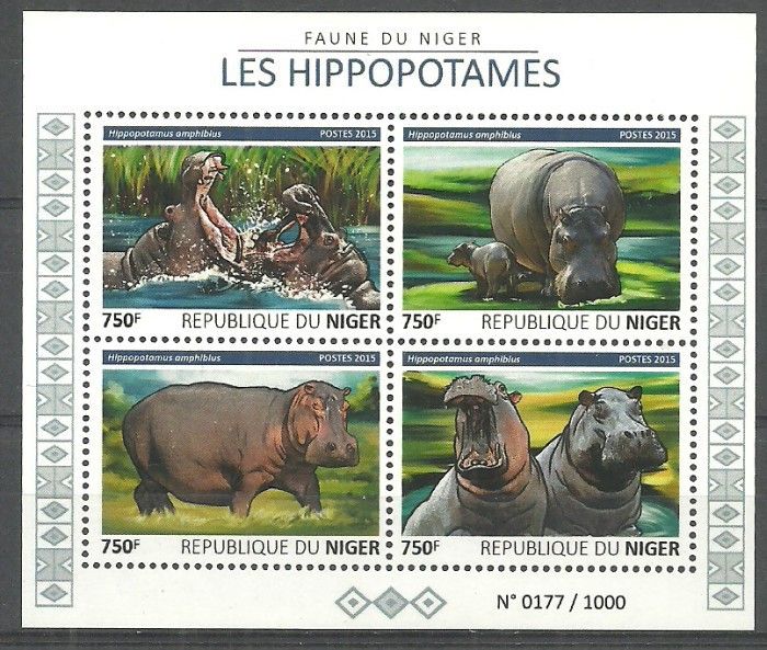 Znaczek Niger 2015 Mi ark 3807-3810 Czyste **
