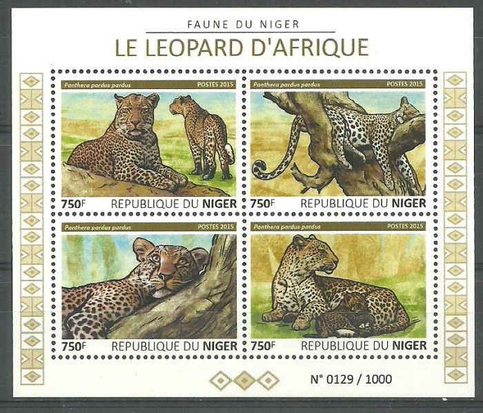 Znaczek Niger 2015 Mi ark 3831-3834 Czyste **