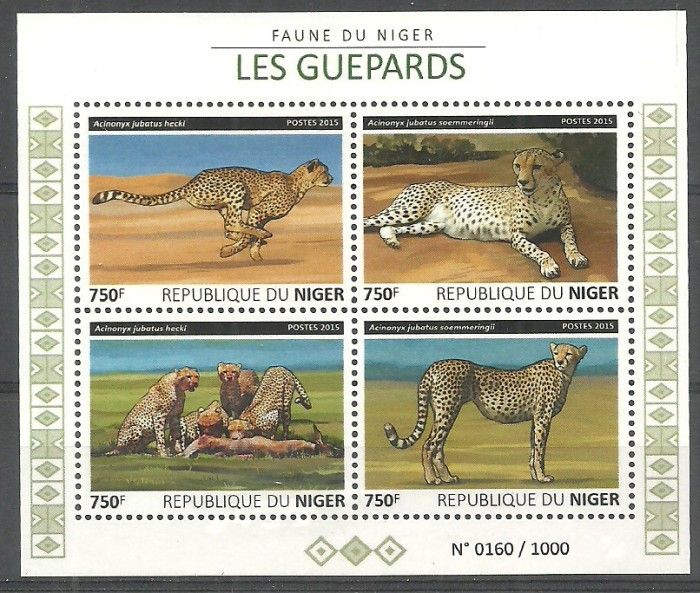 Znaczek Niger 2015 Mi ark 3835-3838 Czyste **