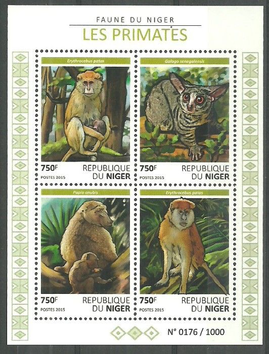 Znaczek Niger 2015 Mi ark 3843-3846 Czyste **