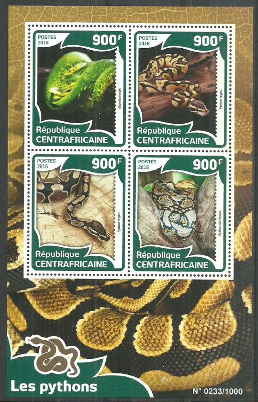 Znaczek Republika Środkowoafrykańska 2016 Mi ark 6005-6008 Czyste **