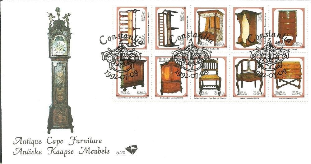 Znaczek Republika Południowej Afryki 1992 Mi 845-854 FDC