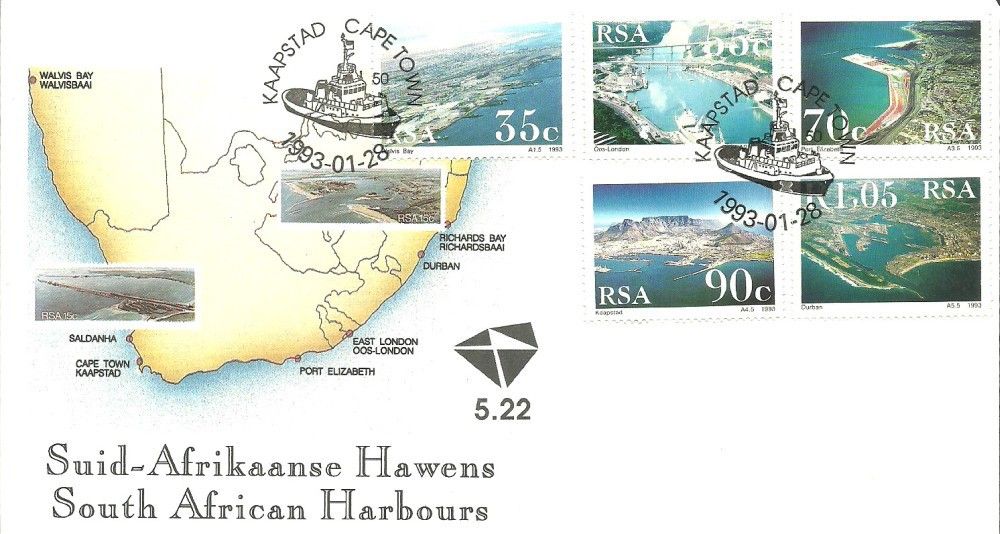 Znaczek Republika Południowej Afryki 1993 Mi 859-863 FDC