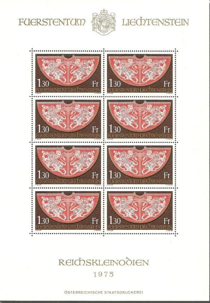 Znaczek Liechtenstein 1975 Mi ark 634 Czyste **