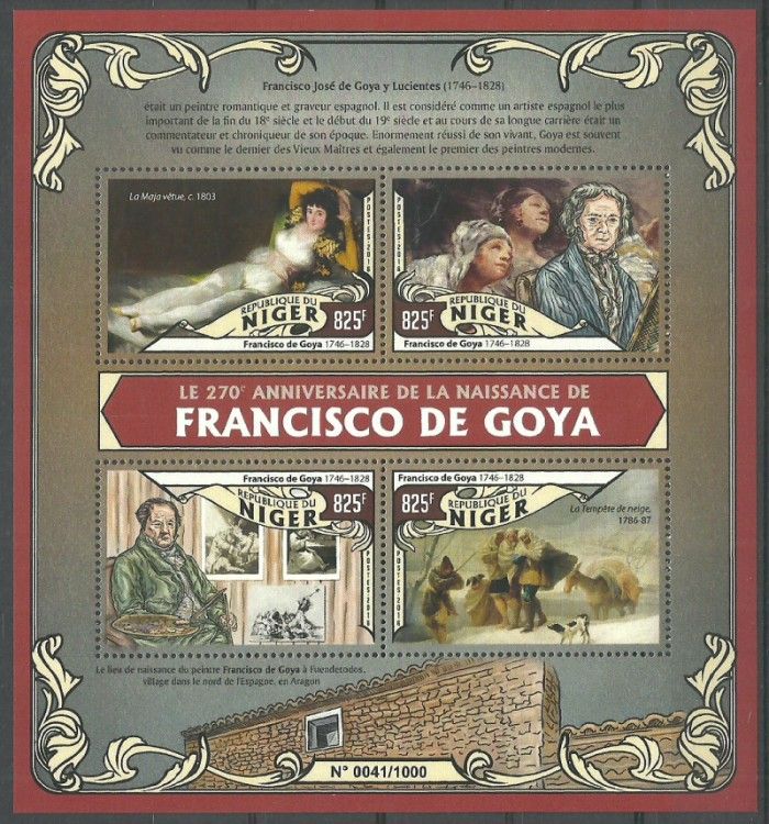 Znaczek Niger 2016 Mi ark 3977-3980 Czyste **