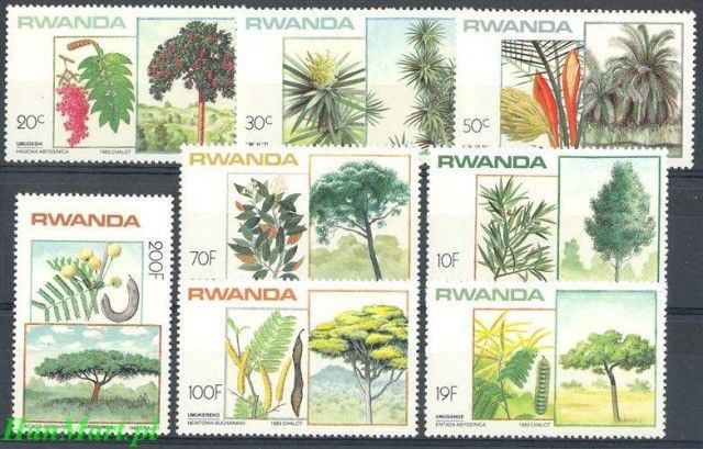 Znaczek Rwanda 1984 Mi 1251-1258 Czyste **
