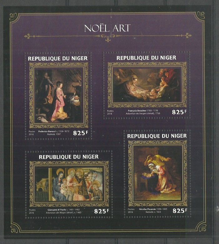 Znaczek Niger 2016 Mi ark 4387-4390 Czyste **