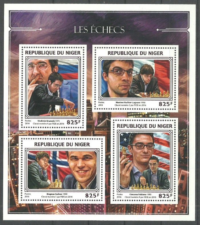 Znaczek Niger 2016 Mi ark 4457-4460 Czyste **
