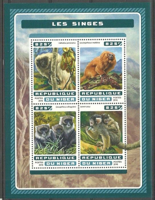 Znaczek Niger 2016 Mi ark 4617-4620 Czyste **