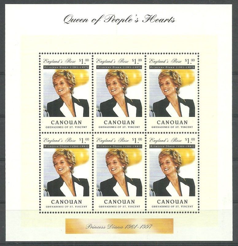 Znaczek St. Vincent i Grenadyny / Canouan 1997 Mi ark 1 Czyste **
