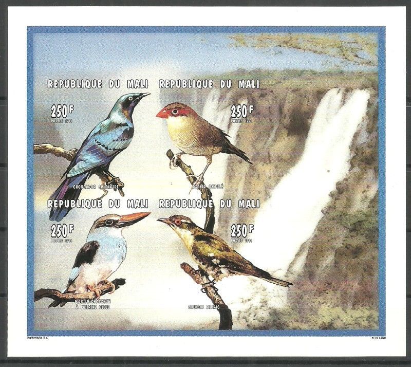 Znaczek Mali 1996 Mi ark 1589-1592B Czyste **