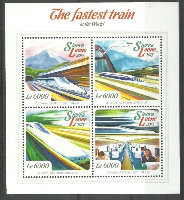 Znaczek Sierra Leone 2015 Mi ark 6158-6161 Czyste **