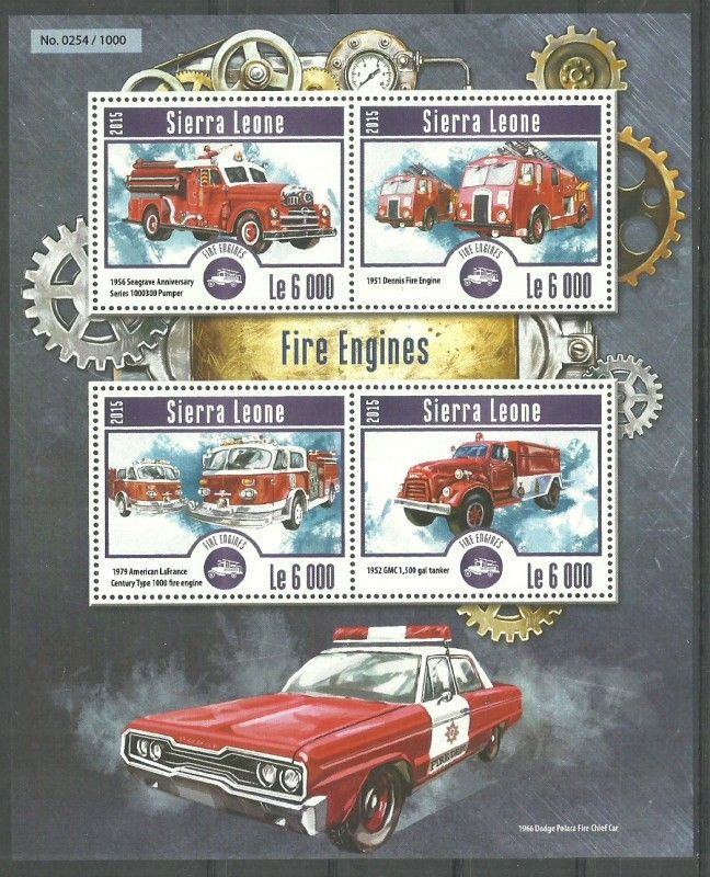 Znaczek Sierra Leone 2015 Mi ark 6244-6247 Czyste **