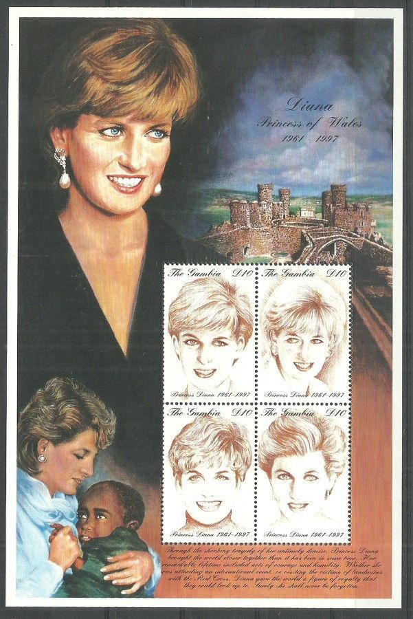 Znaczek Gambia 1997 Mi ark 2970-2973 Czyste **