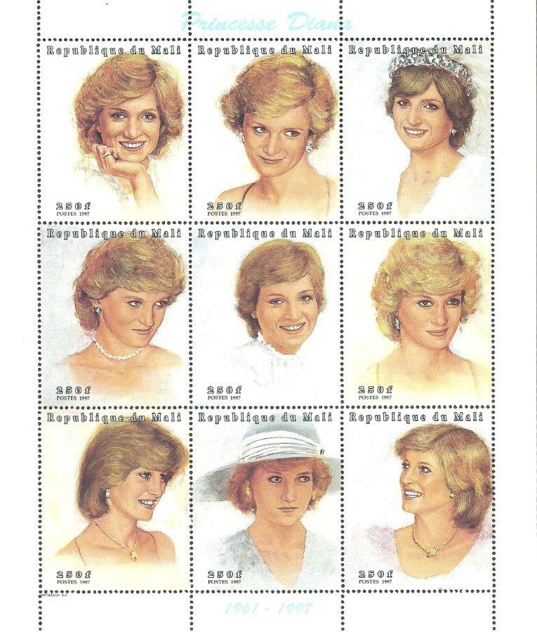 Znaczek Mali 1997 Mi ark 1907-1915 Czyste **