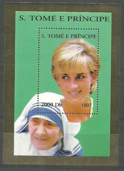 Znaczek Wyspy Św. Tomasza i Książęca 1997 Mi bl 372 Czyste **