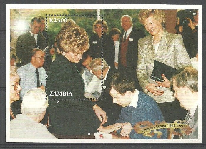 Znaczek Zambia 1998 Mi bl 33 Czyste **
