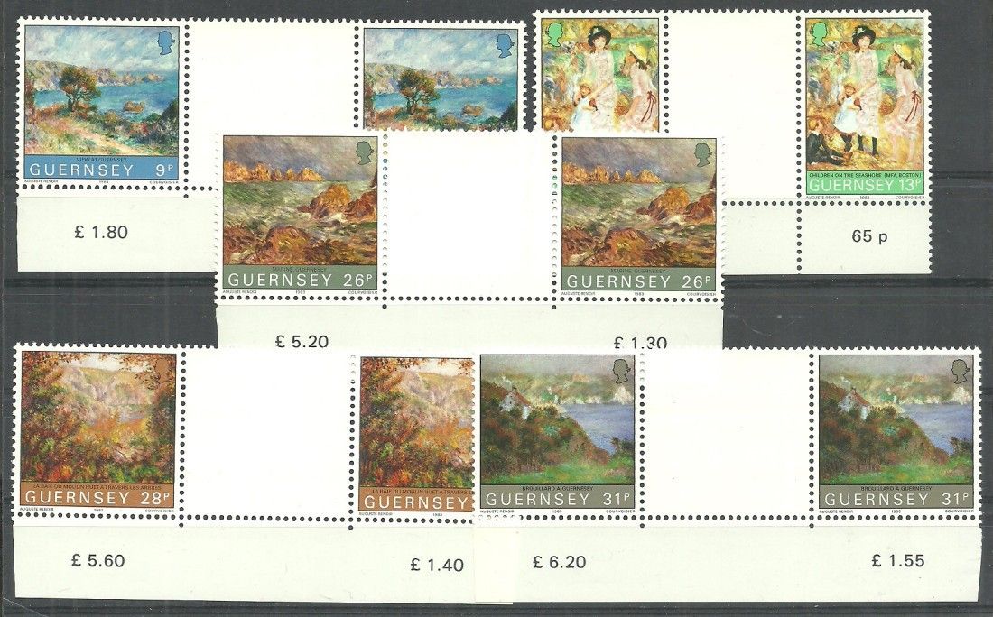 Znaczek Guernsey 1983 Mi 269-273 Czyste **