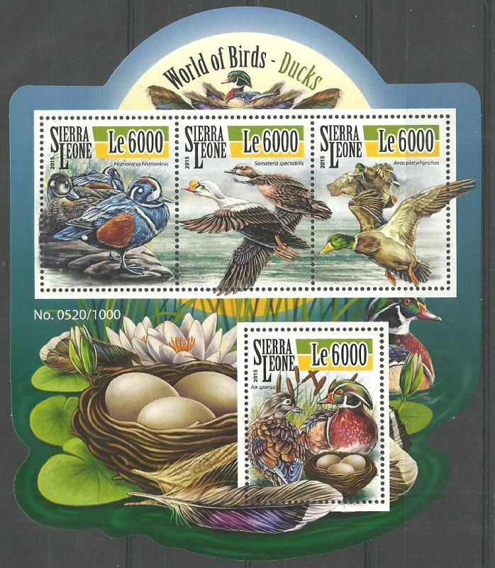 Znaczek Sierra Leone 2015 Mi ark 6564-6567 Czyste **