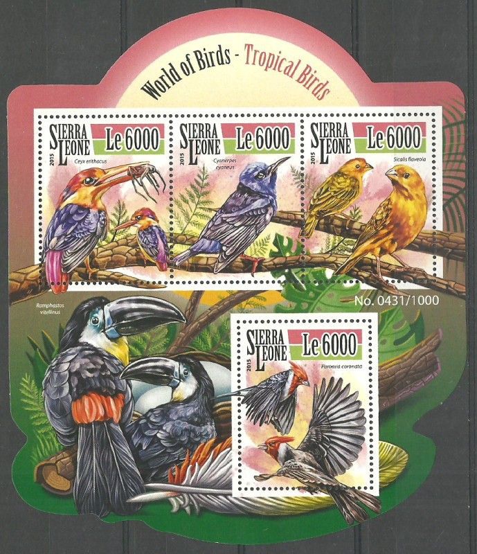 Znaczek Sierra Leone 2015 Mi ark 6568-6571 Czyste **