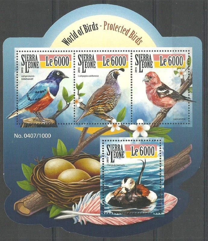 Znaczek Sierra Leone 2015 Mi ark 6572-6575 Czyste **