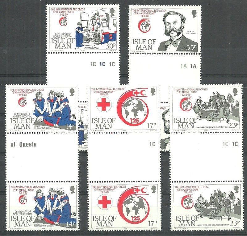 Znaczek Wyspa Man 1989 Mi 412-416 Czyste **
