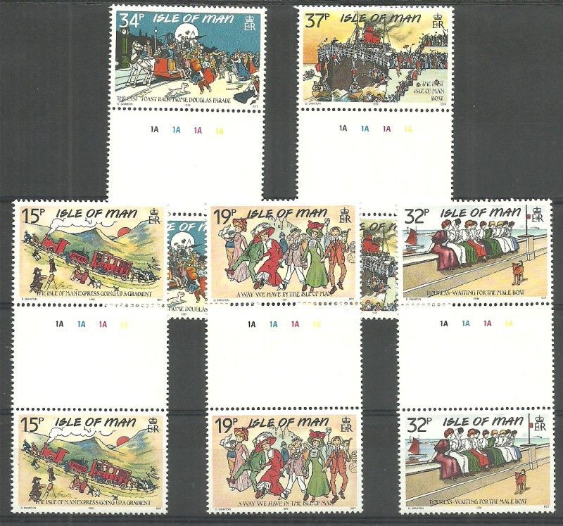 Znaczek Wyspa Man 1990 Mi 422-426 Czyste **