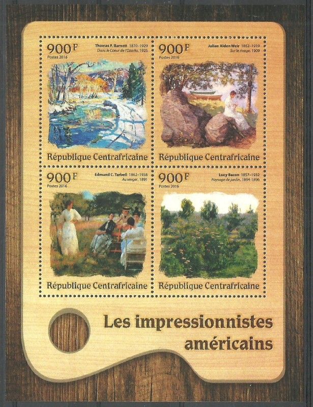 Znaczek Republika Środkowoafrykańska 2016 Mi ark 6470-6473 Czyste **